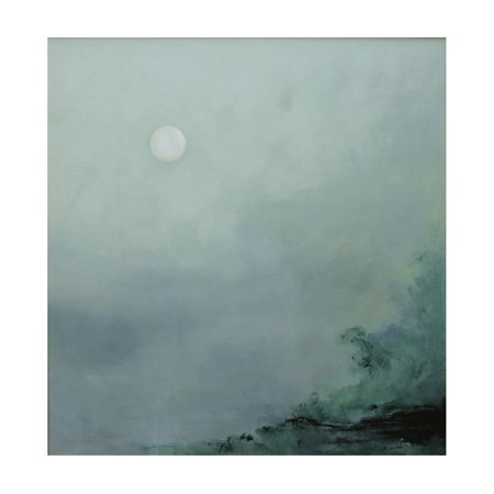 山木喜美子　「月・空・風」　130×120cm (油彩）